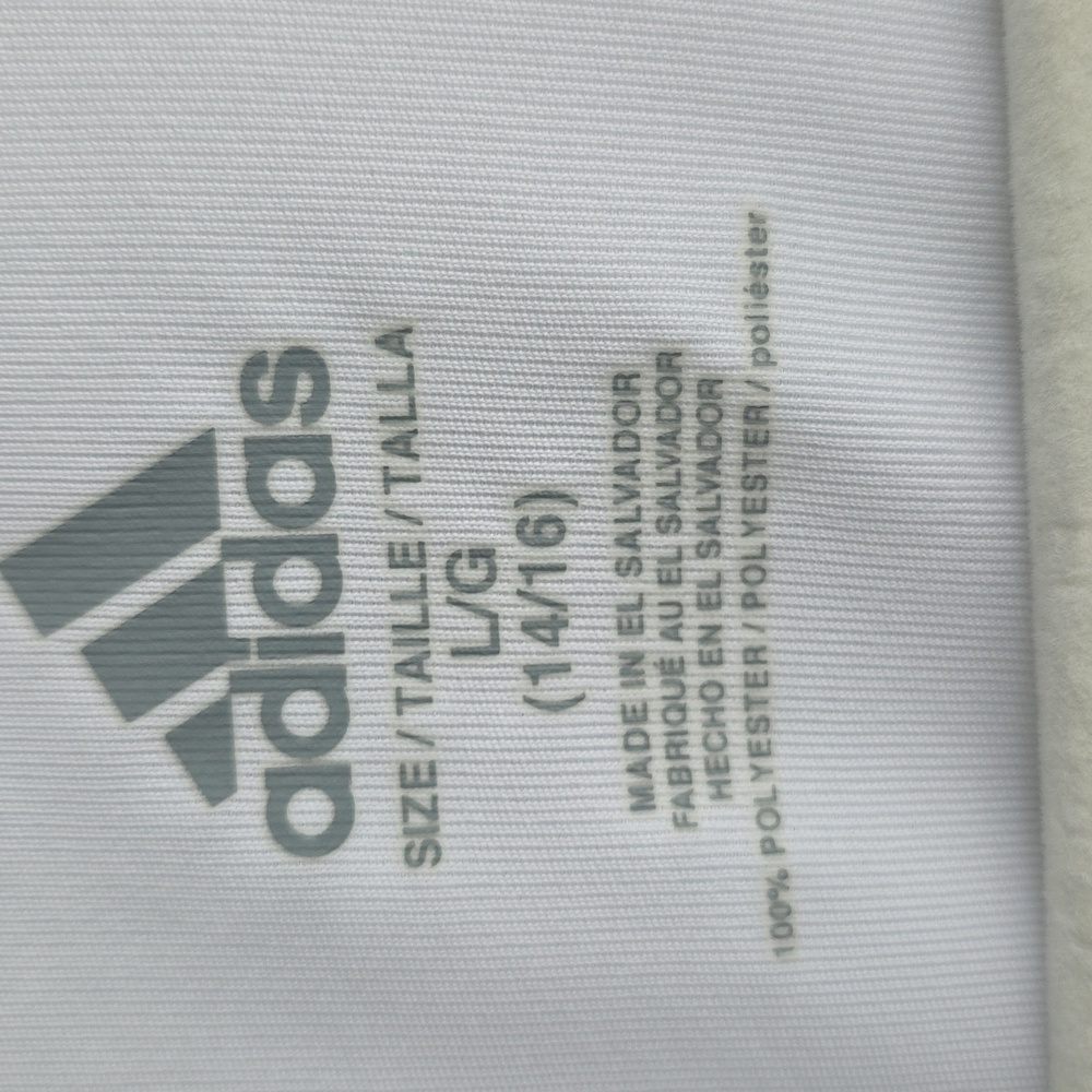 NWT Adidas Boys Performance Logo Tee White Size L (14/16) - Picture 4 of 9